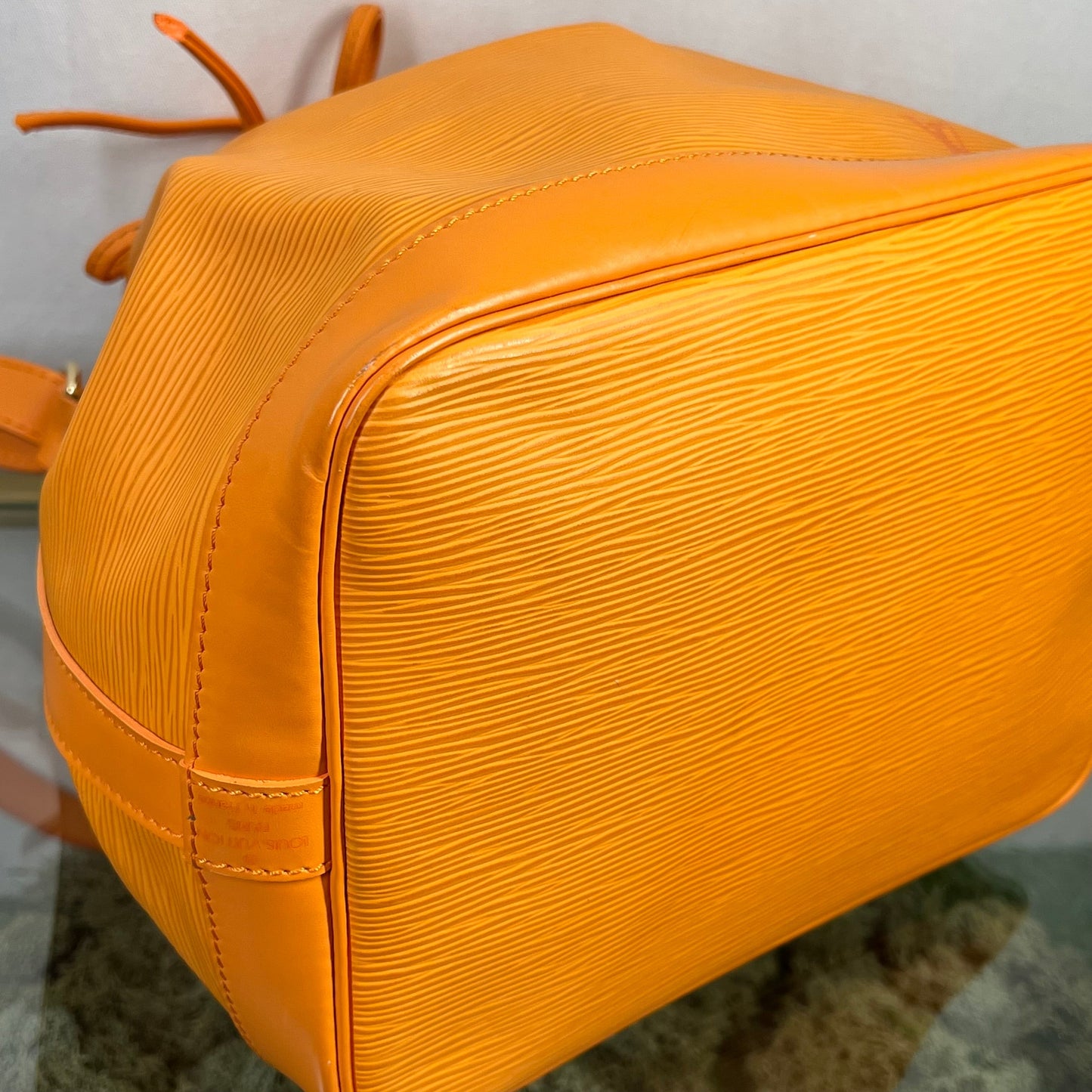 LOUIS VUITTON Petit Noe Mandarin Epi Leather Bucket Bag