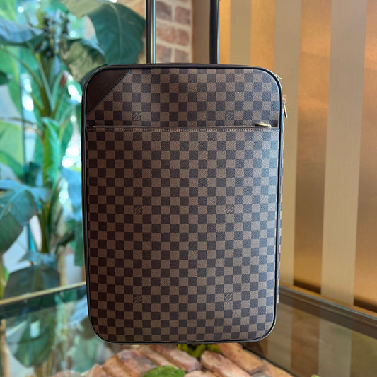 LOUIS VUITTON Pegase 50 Damier Ebene Canvas Suitcase Crossbody