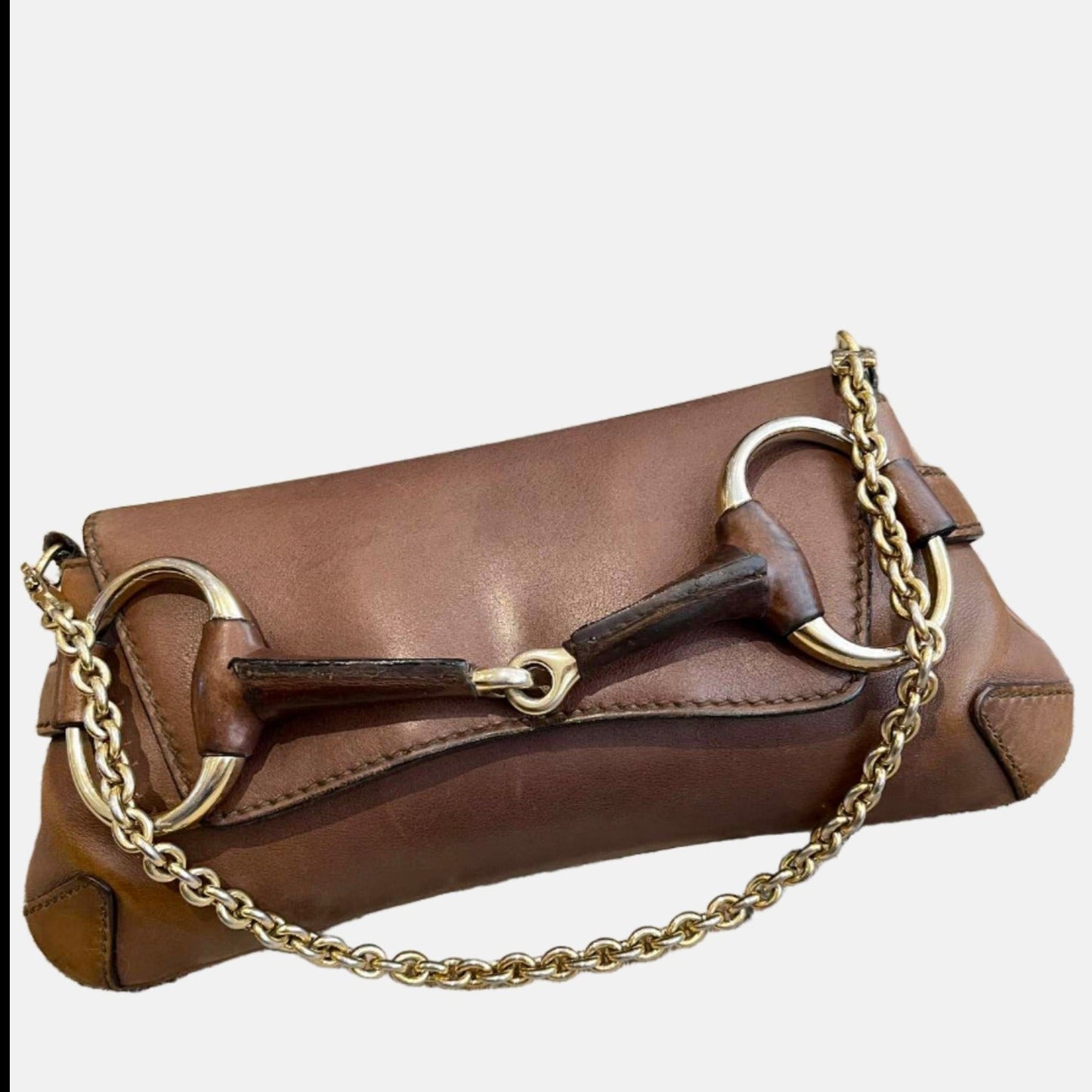 Gucci Horsebit 1955 Small Coffee Brown Leather Shoulder Bag