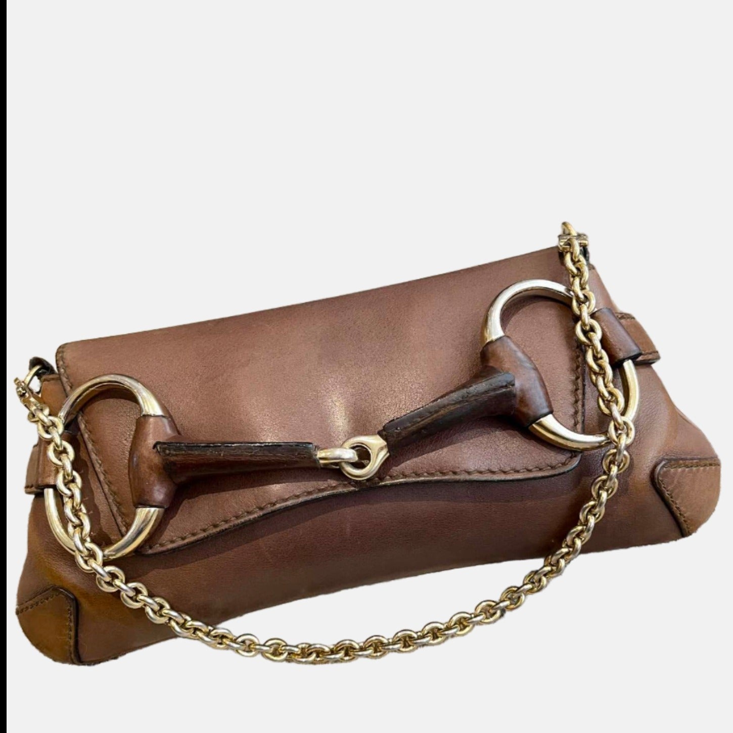 Gucci Horsebit 1955 Small Coffee Brown Leather Shoulder Bag