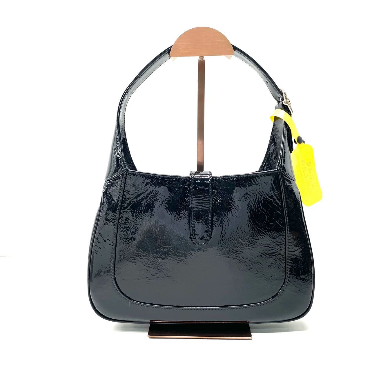 Gucci Jackie 1961 Small Black Patent Leather Shoulder Bag
