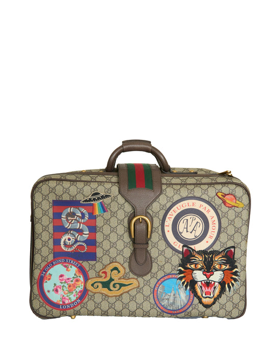 Gucci Lou Monogram Leather Canvas Handbag