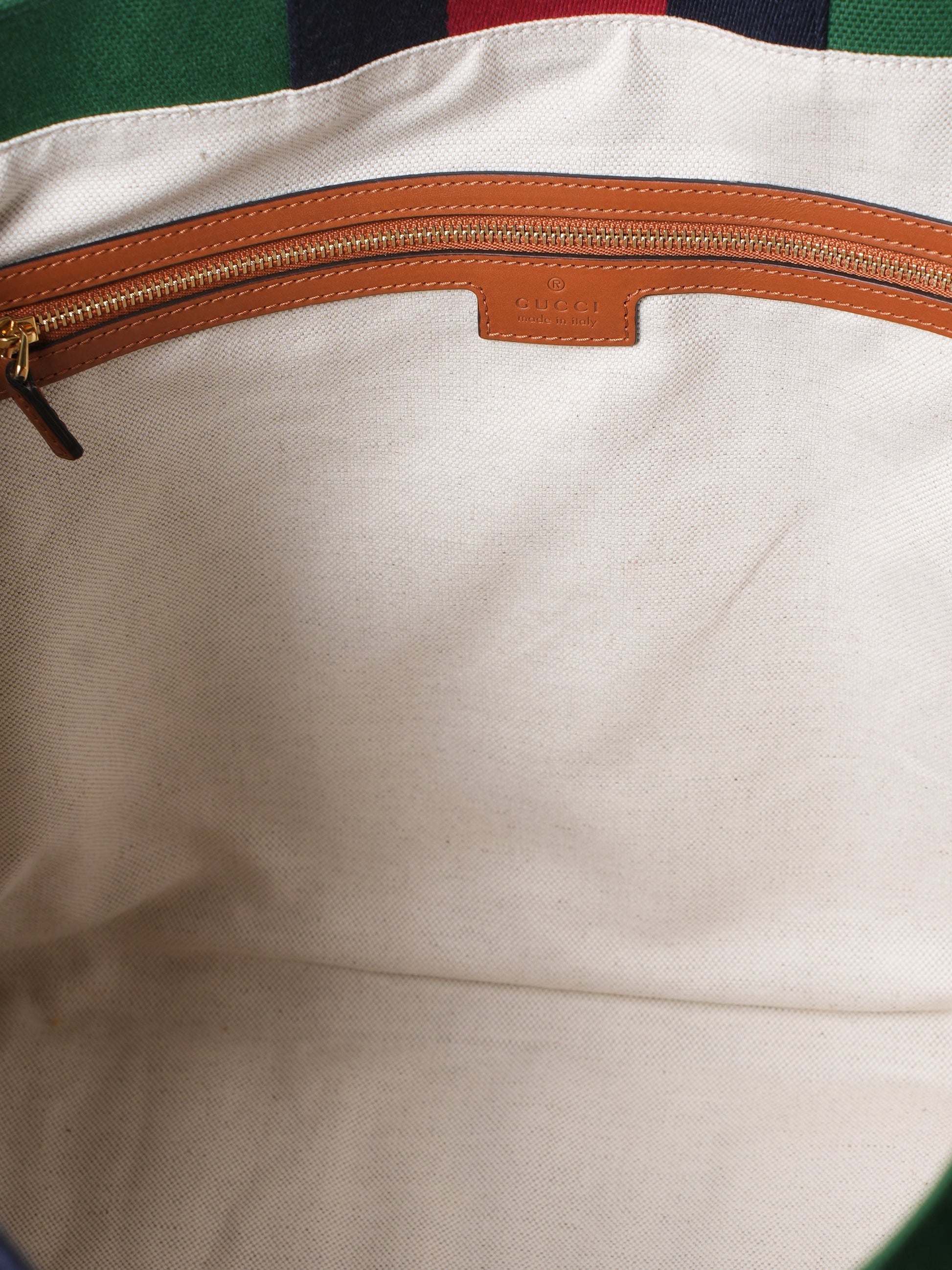 Gucci Lou Leather Canvas Tote