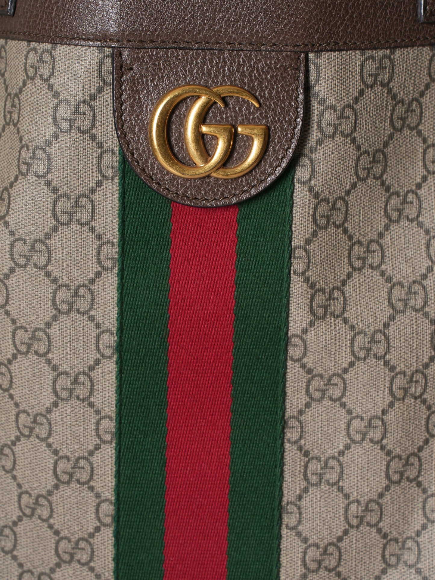 Gucci Lou Leather Canvas Tote