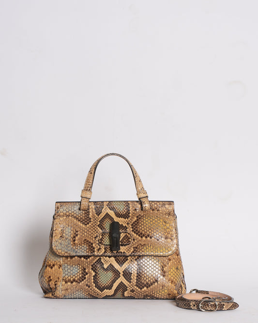 Gucci Lou Twist Leather Top Handle Handbag