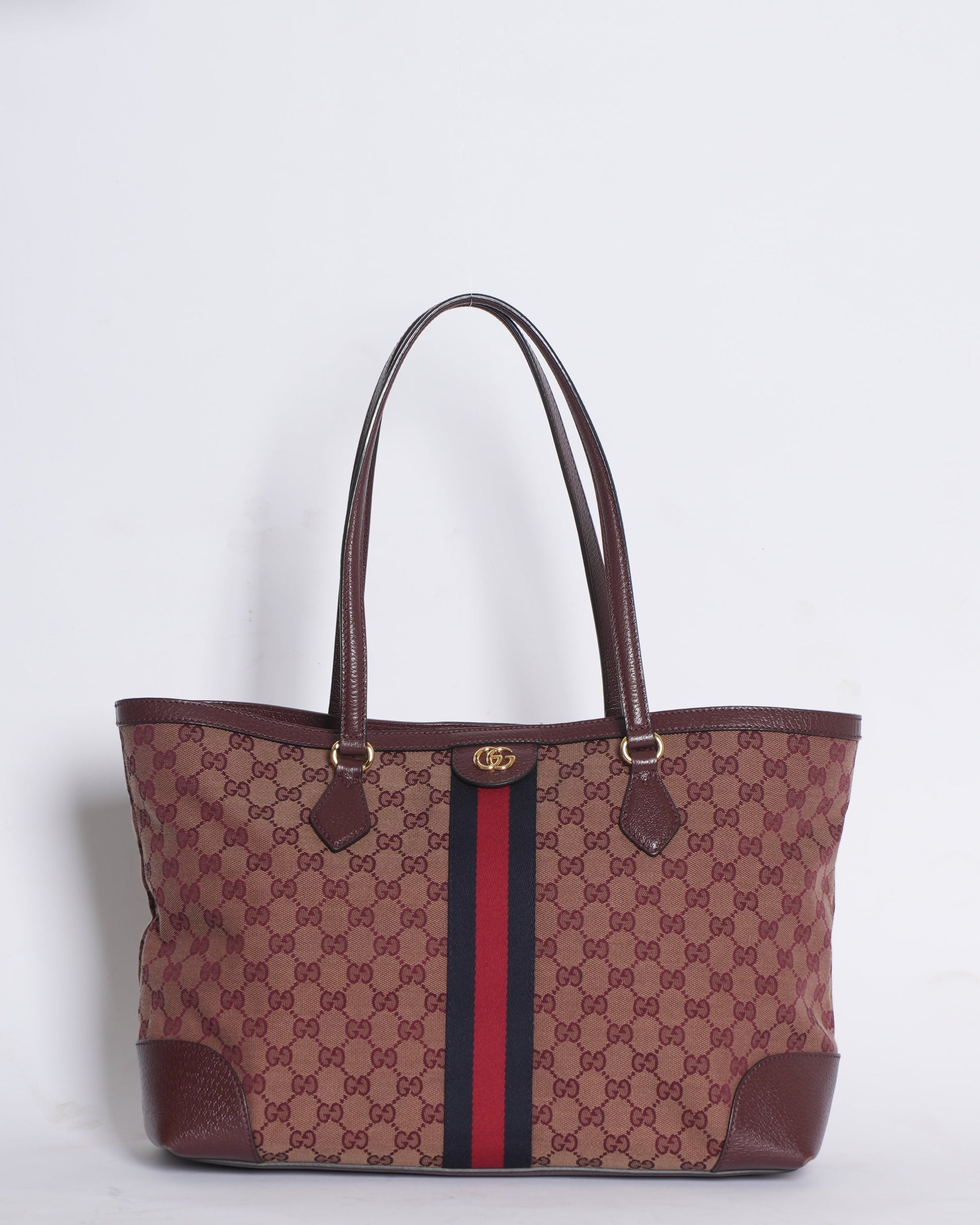 Gucci Lou Leather Canvas Tote