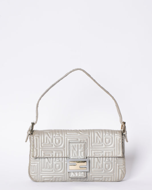 Fendi Quilted Baguette Shoulder Bag