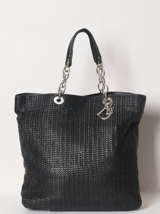 Christian Dior Large Woven Calfskin Bag