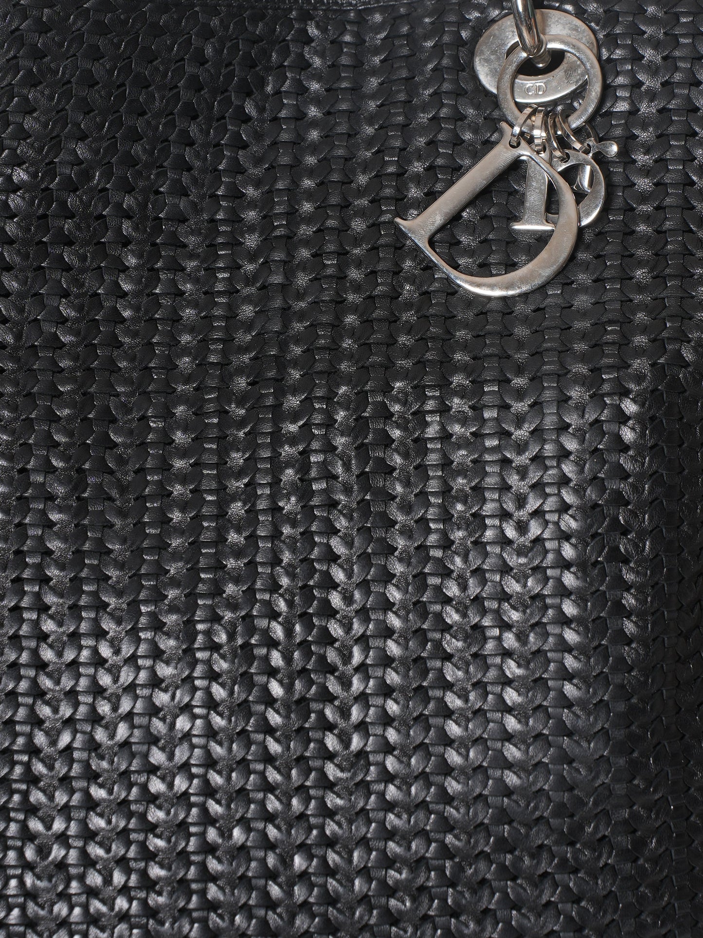 Christian Dior Large Woven Calfskin Bag