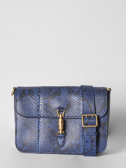 Gucci Lou Leather Canvas Shoulder Bag