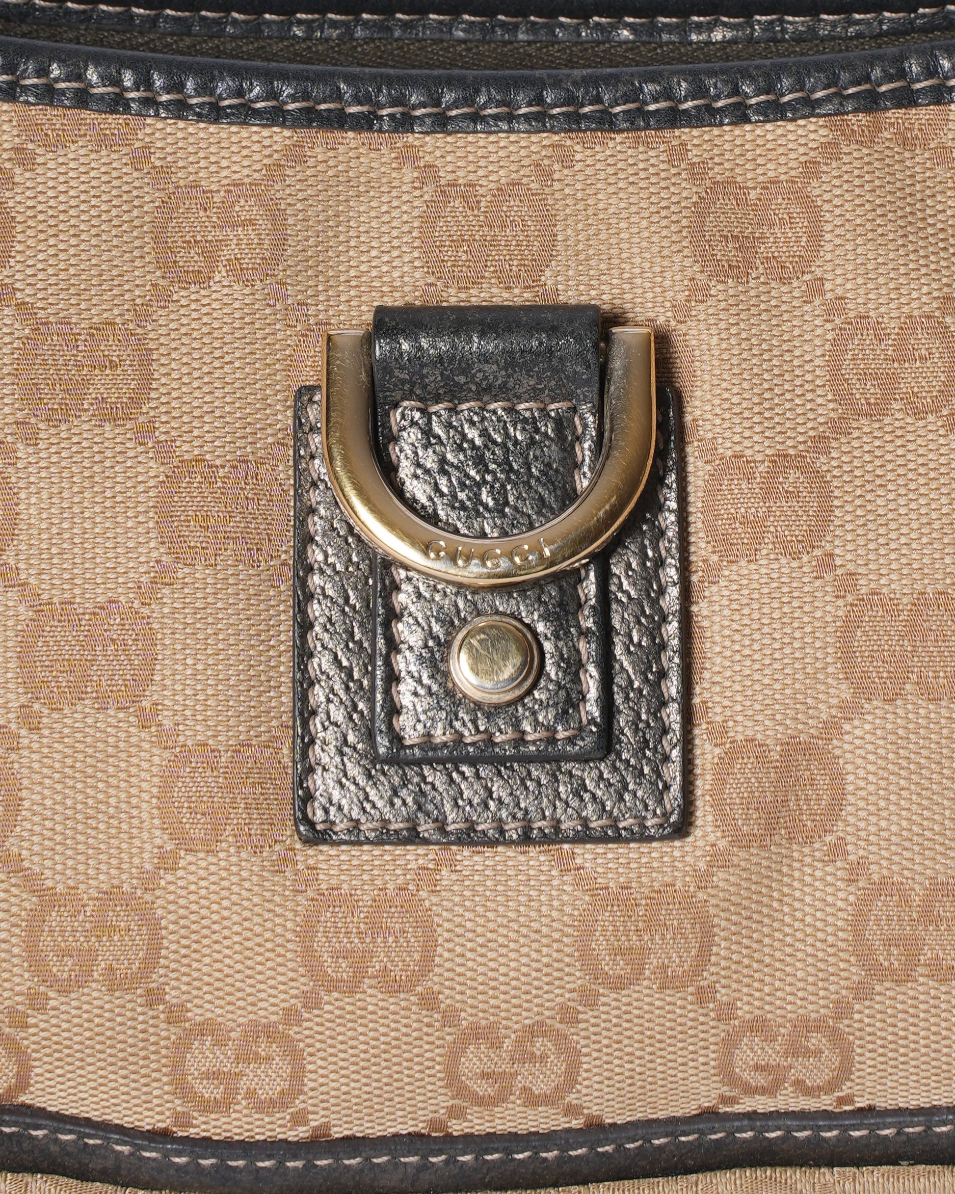 Gucci Lou Canvas Shoulder Bag