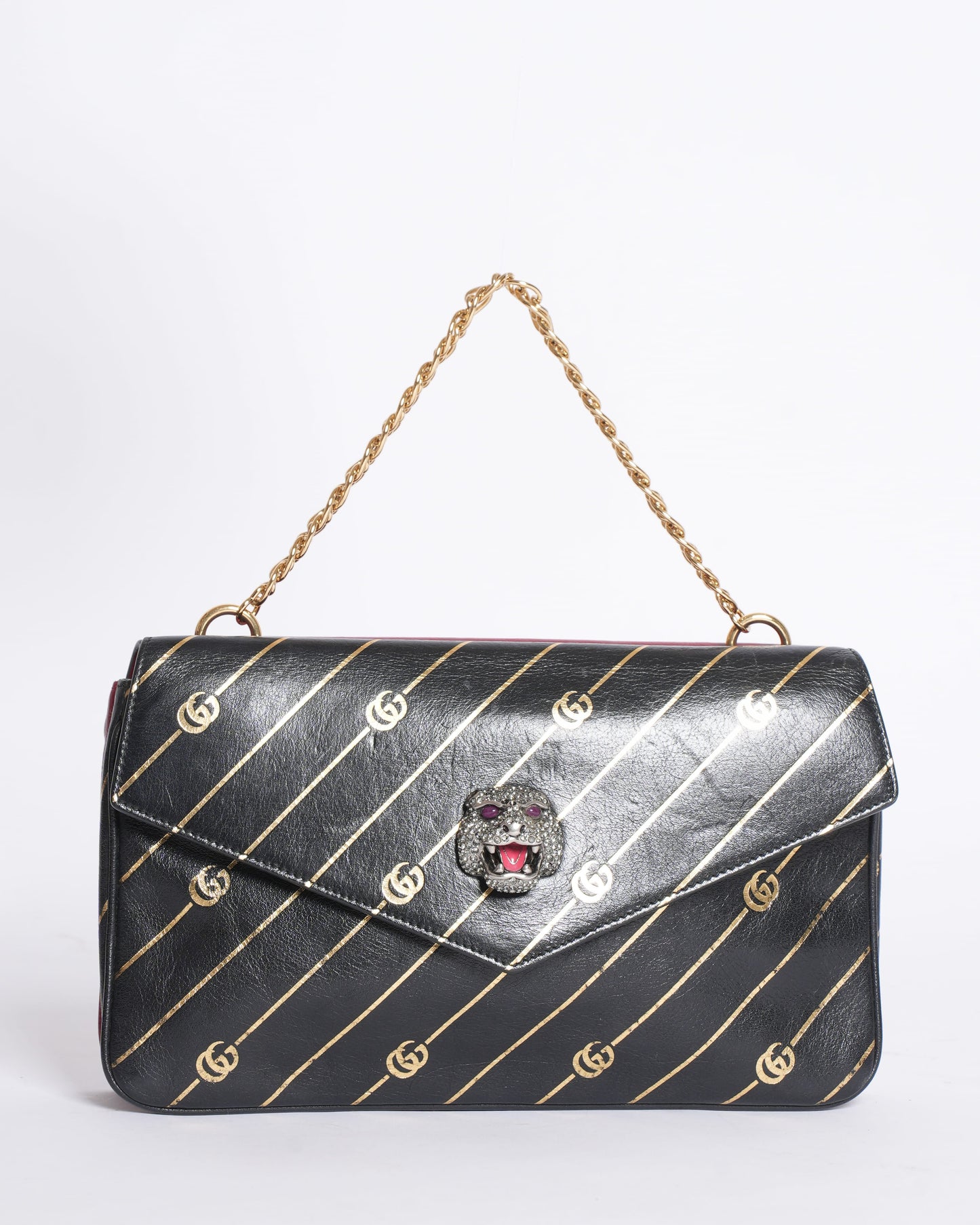 Gucci Lou Chain Leather Crossbody