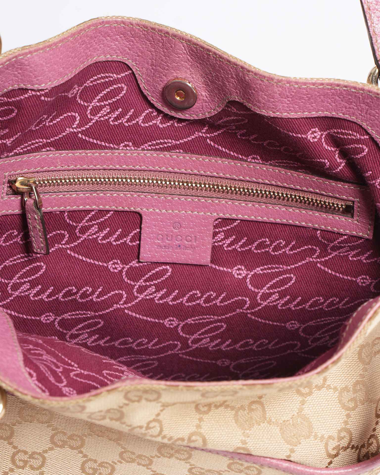 Gucci Leather Canvas Tote