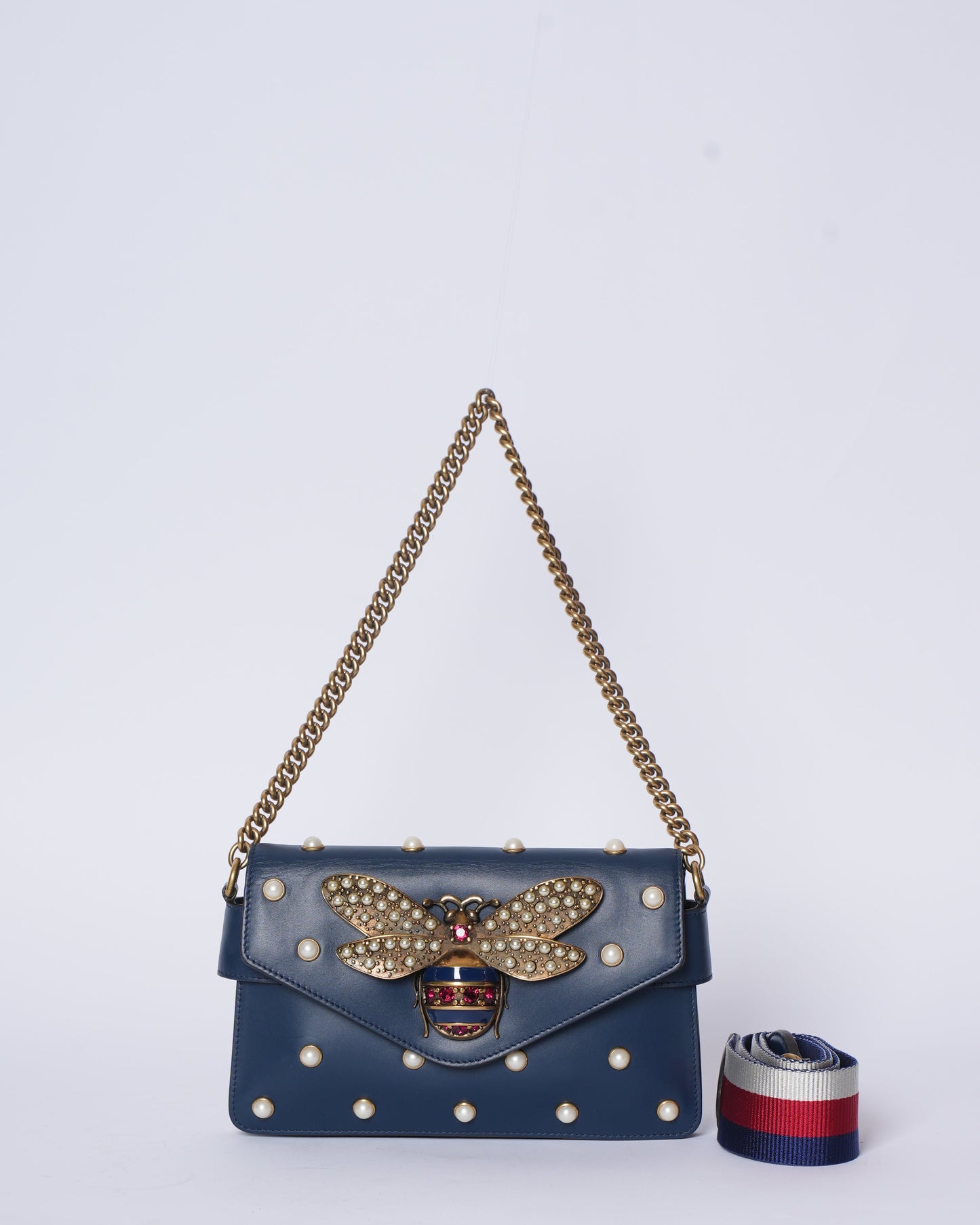 Gucci Lou Chain Leather Shoulder Bag