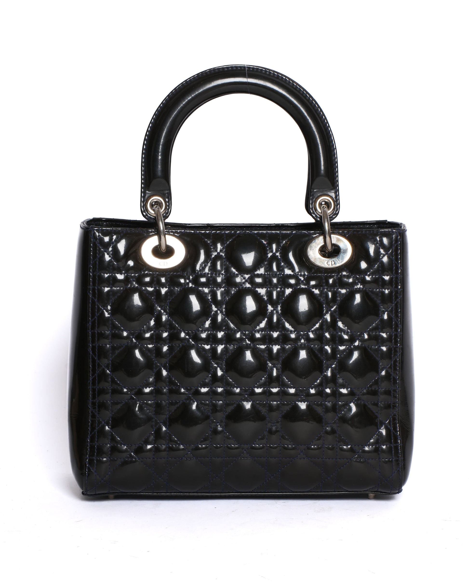 Dior Medium Lady Dior Patent Cannage Calfskin Bag