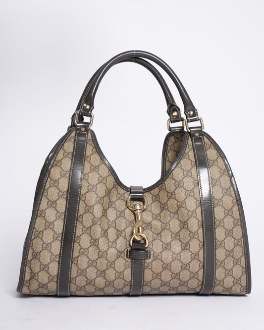 Gucci Leather Canvas Shoulder Bag