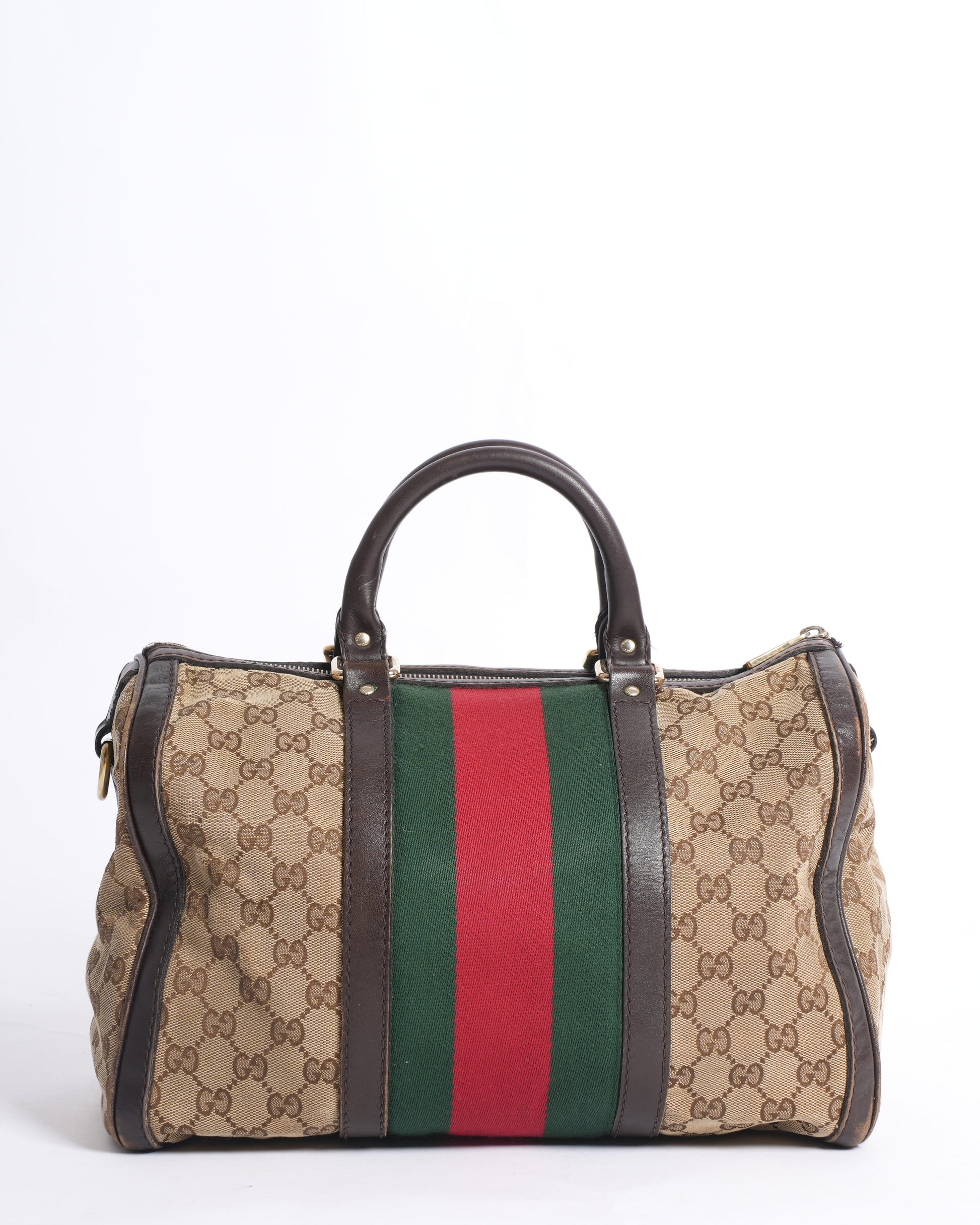 Gucci Monogram Leather Canvas Tote