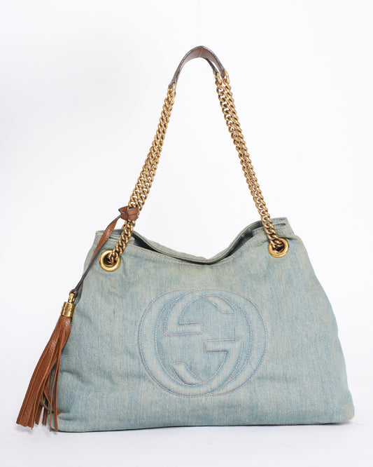 Gucci Chain Leather Shoulder Bag