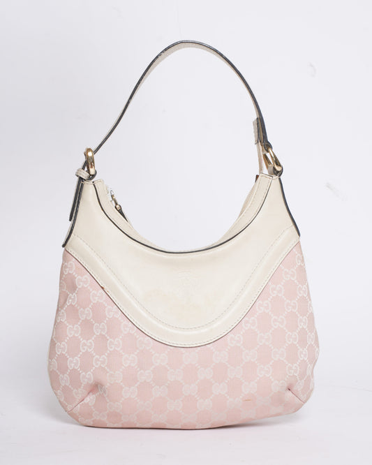 Gucci Leather Canvas Shoulder Bag