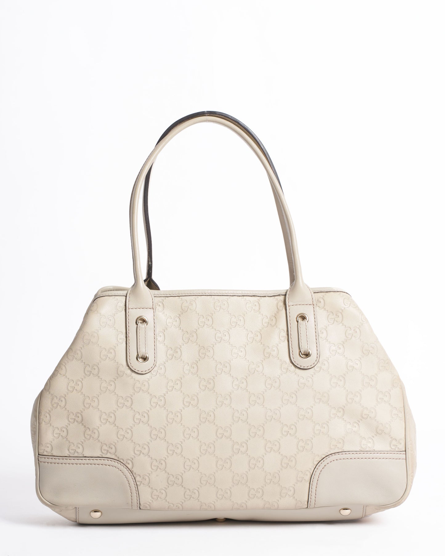 Gucci Monogram Leather Top Handle Tote