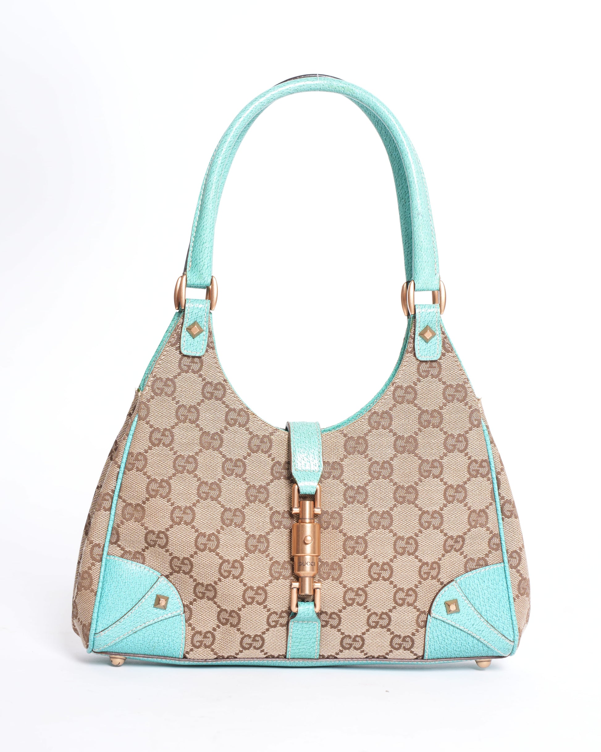 Gucci Leather Canvas Shoulder Bag