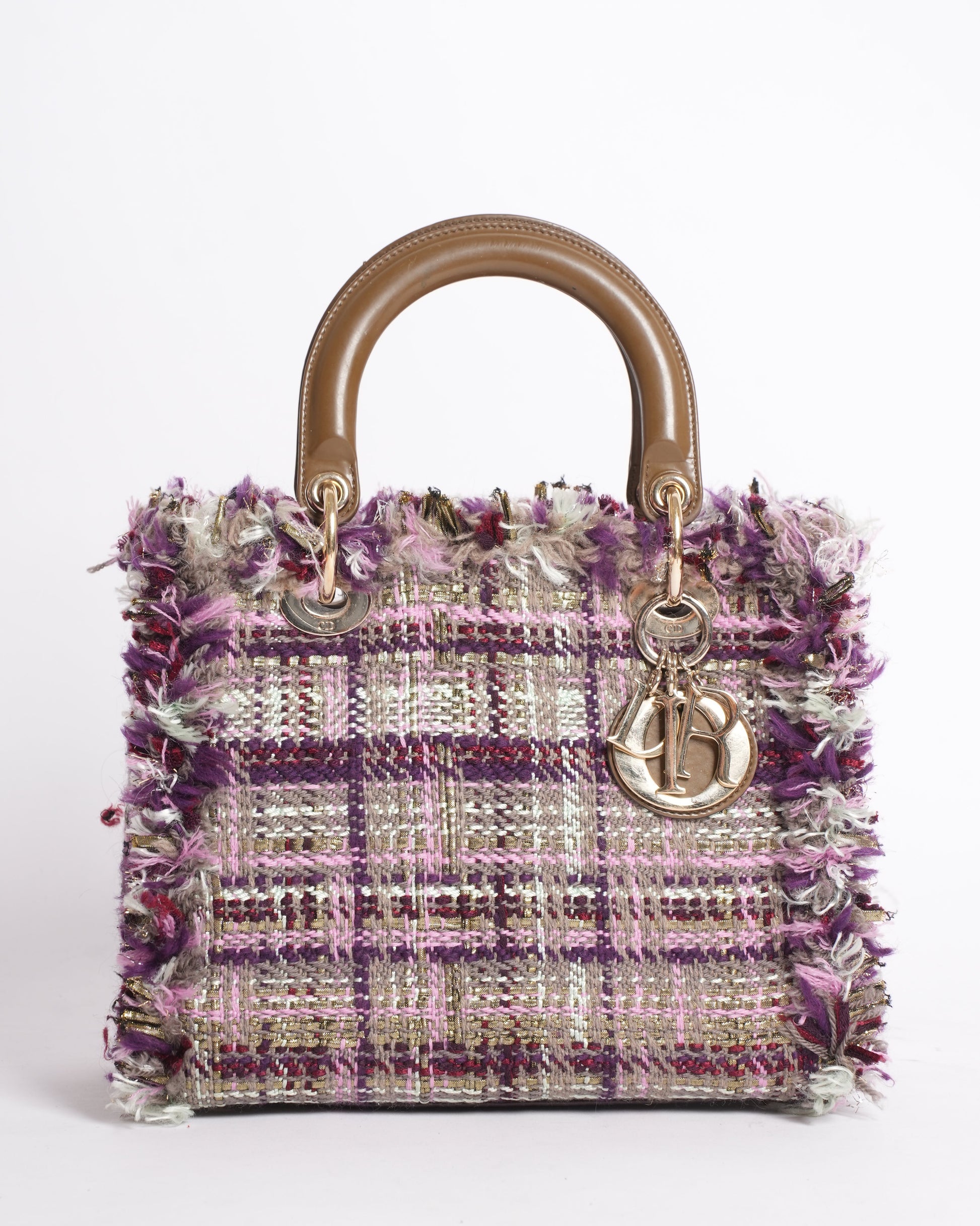 Christian Dior Tweed Lady Dior Medium Bag