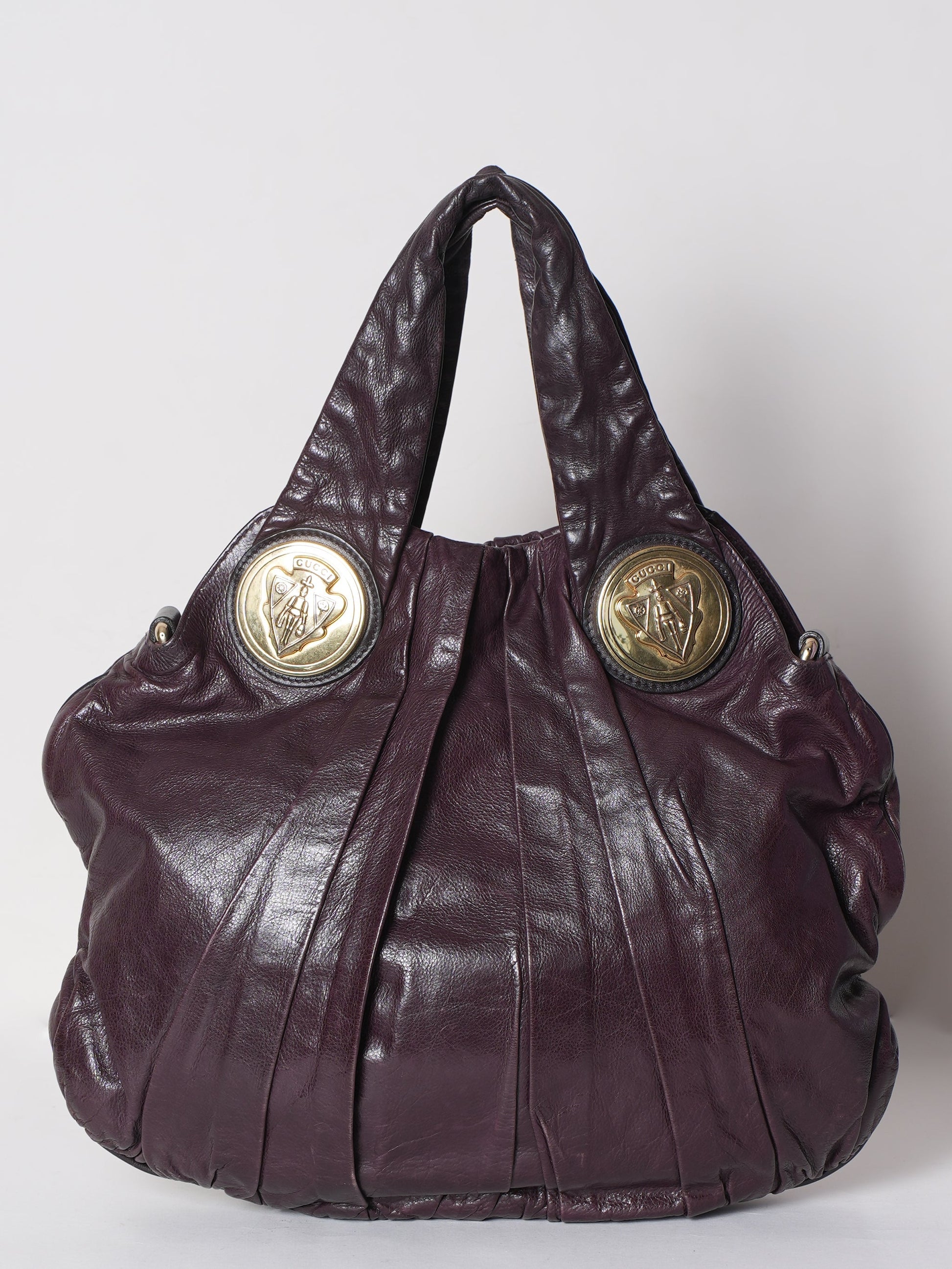 Gucci Lou Saffiano Leather Top Handle Tote