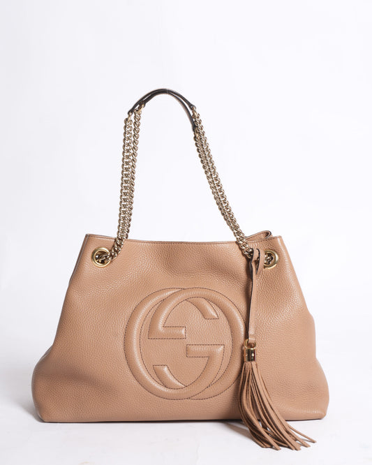 Gucci Lou Chain Leather Shoulder Bag
