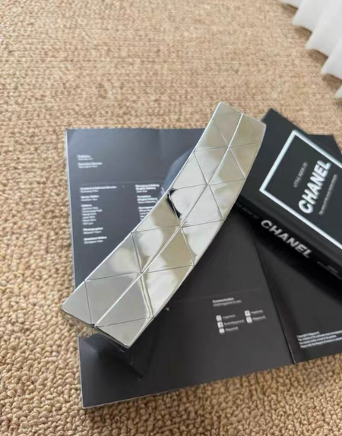 Chanel Silver Metal Chic Twisted Mirror Paris-Bombay MinaudiÃ¨re Clutch Silver Hardware, 2012