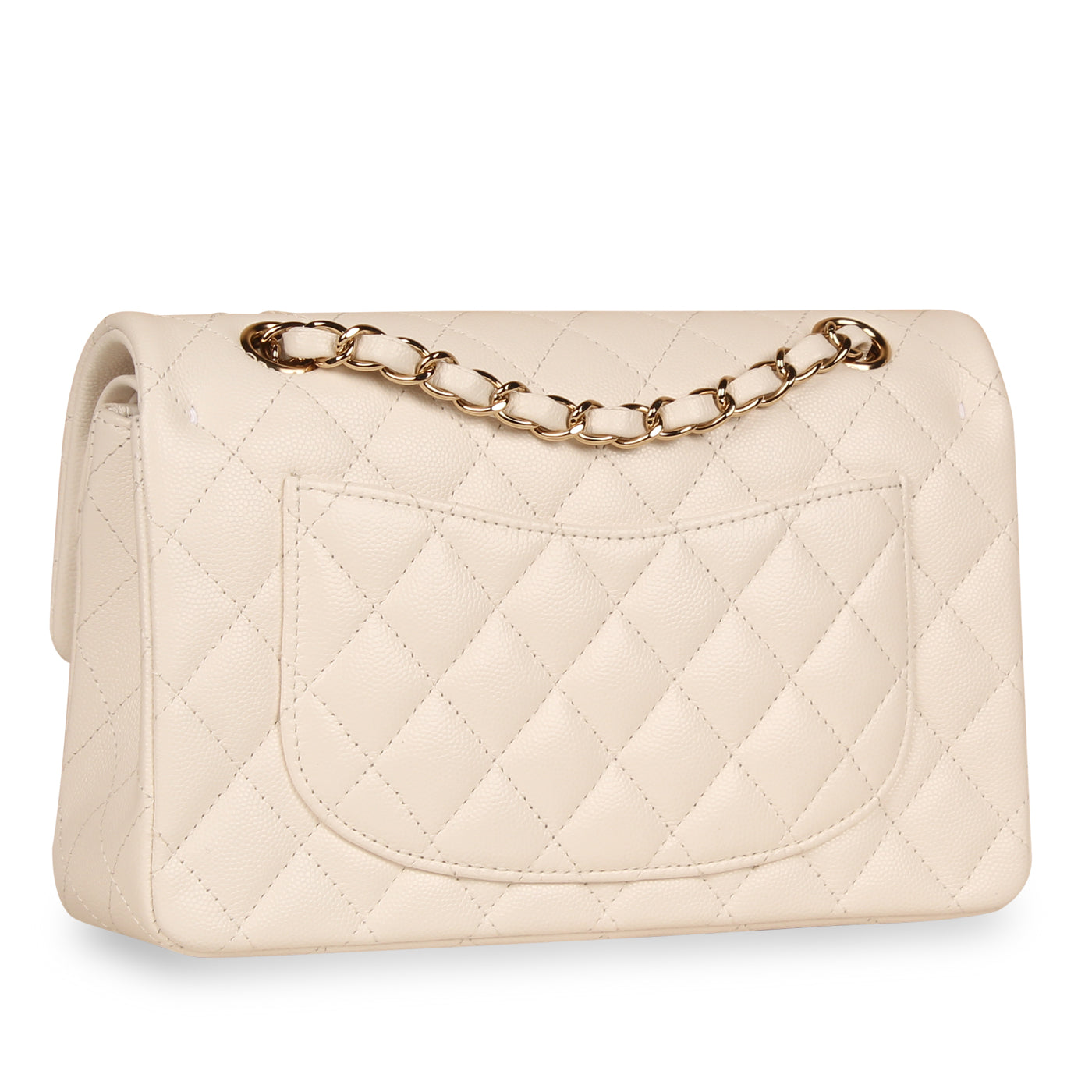 Chanel Classic Flap Bag - Small White Caviar