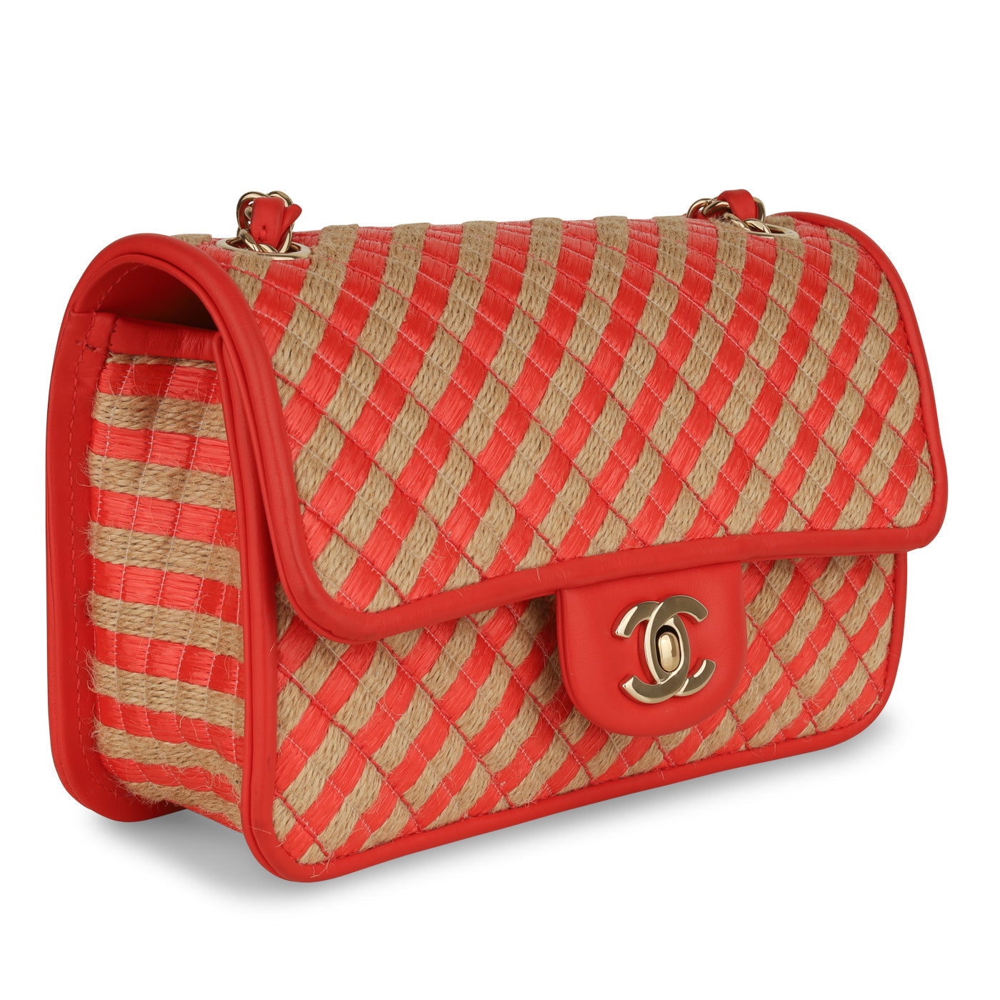 Chanel Small Classic Flap Bag - Raffia