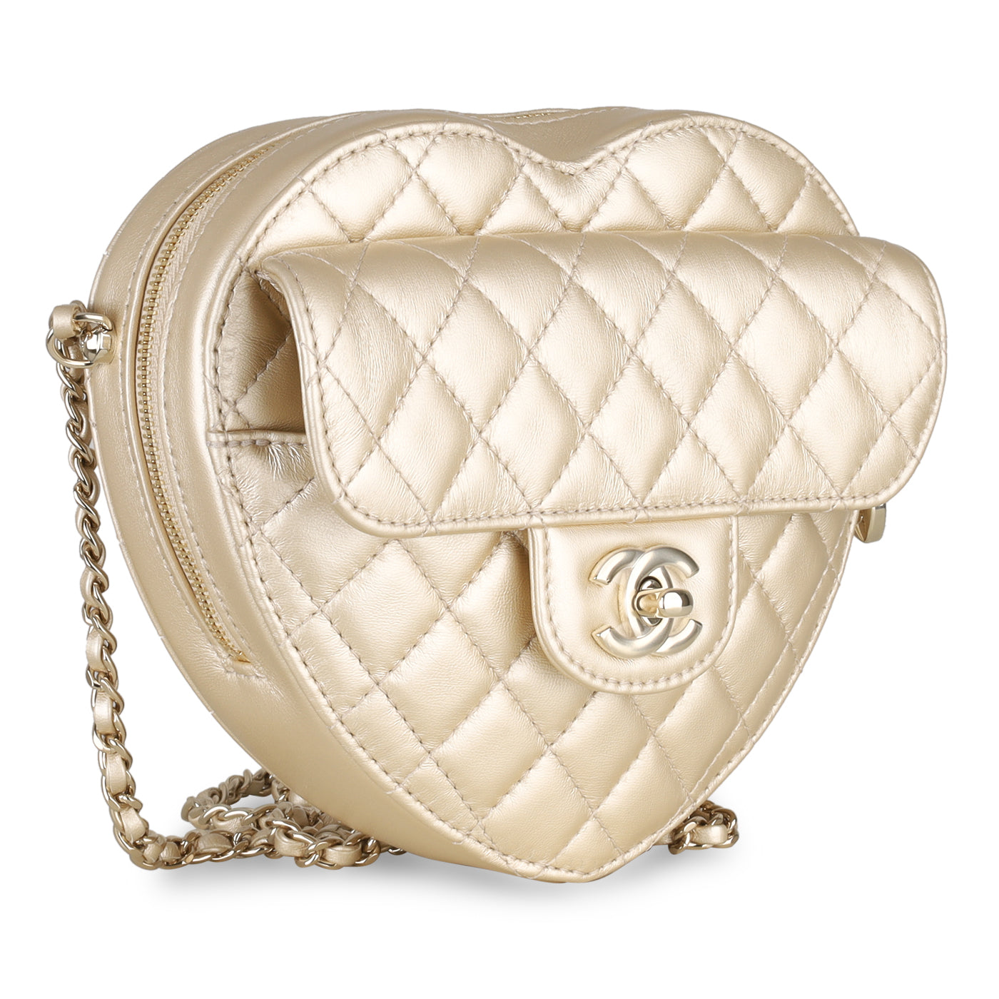 Chanel Heart Bag - Champagne