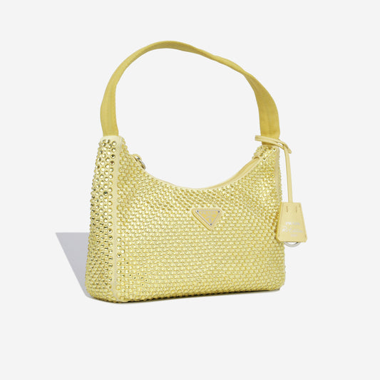 Prada Satin Mini Bag with Crystals