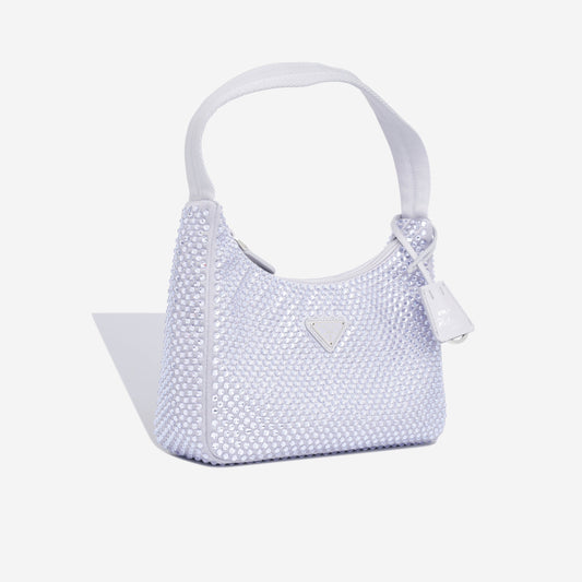 Prada Satin Mini Bag with Crystals