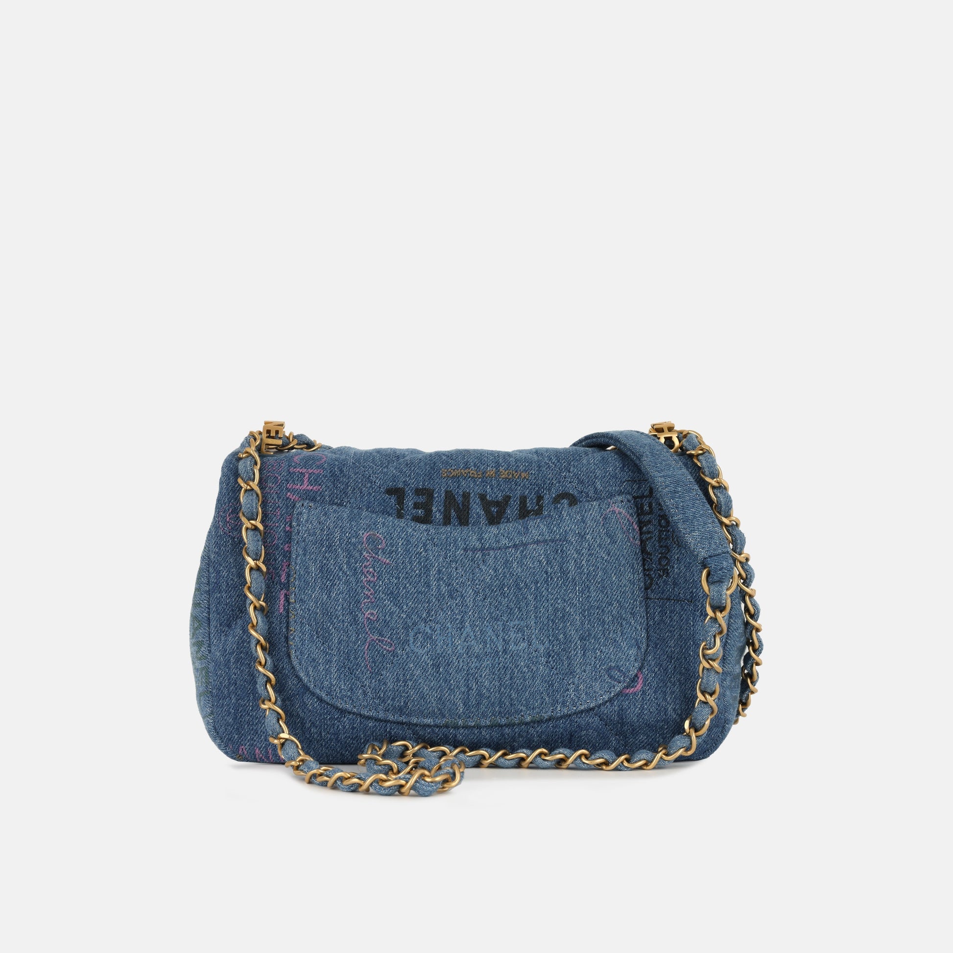Chanel Small Flap Bag - Denim Logo