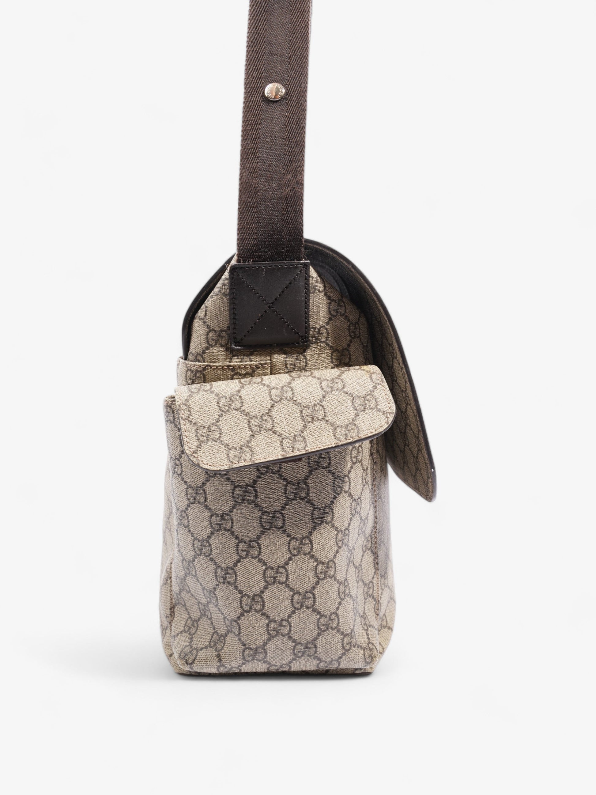 Gucci Baby Changing Bag Beige And Ebony GG Supreme Coated Canvas