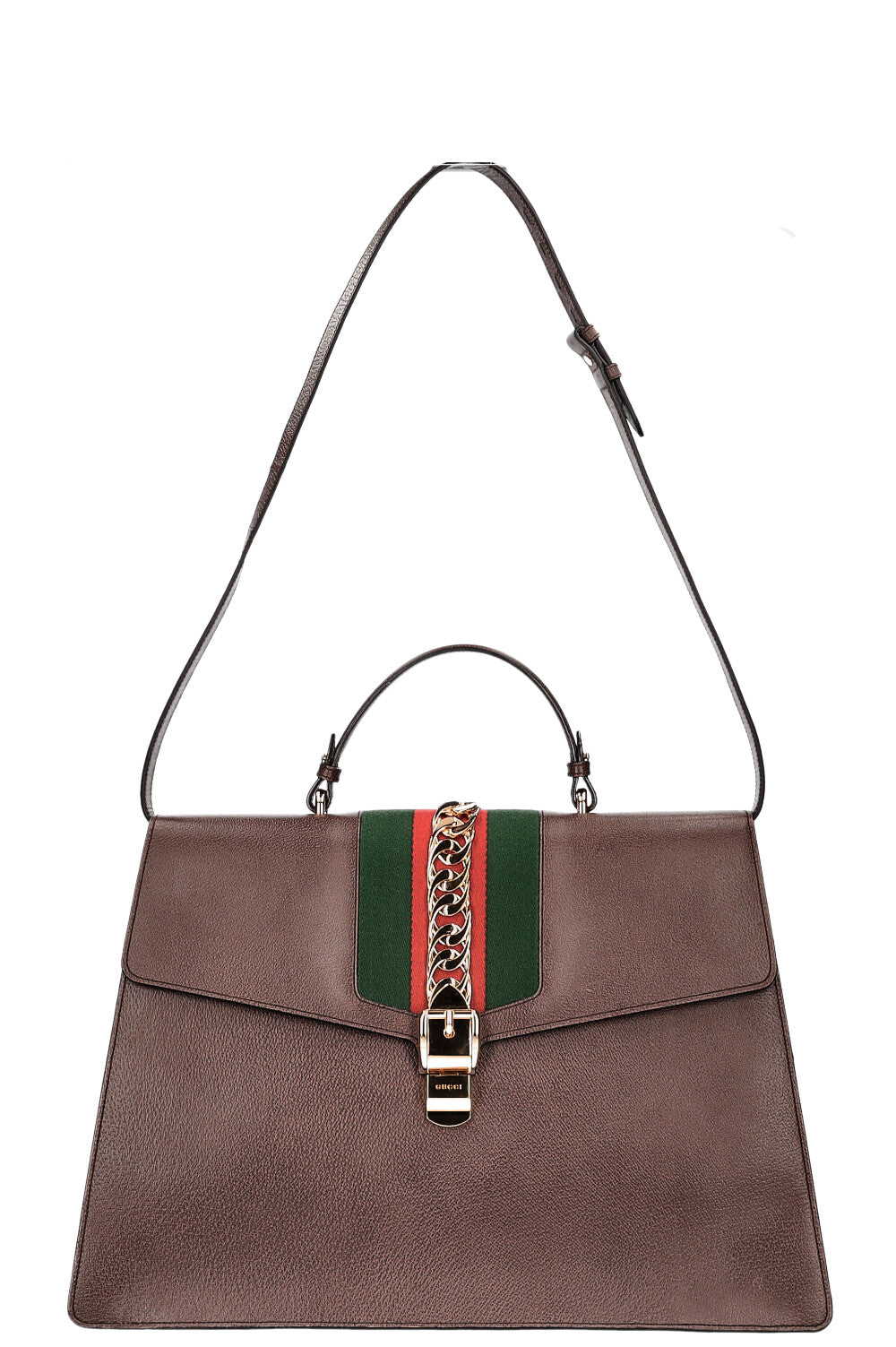 GUCCI Sylvie Handle Bag XXL Brown