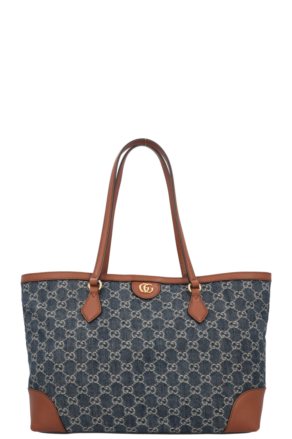 GUCCI Supreme Canvas Tote Bag Denim Dark Blue