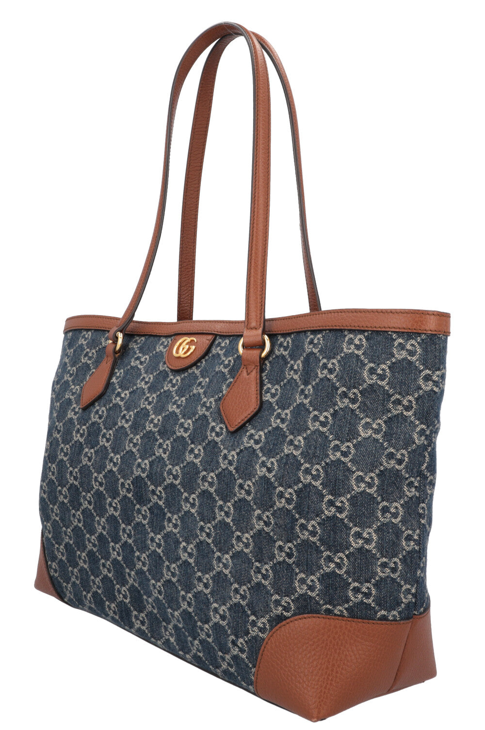 GUCCI Supreme Canvas Tote Bag Denim Dark Blue