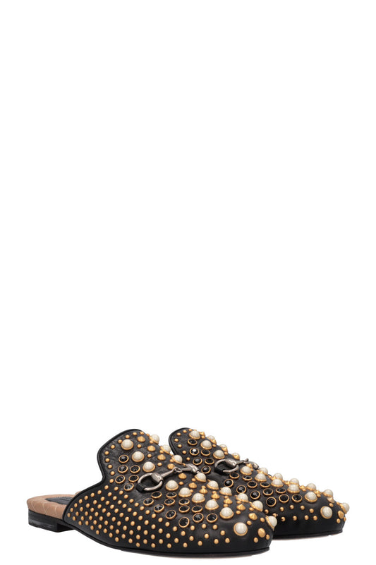 GUCCI Princetown Studded Mules Black