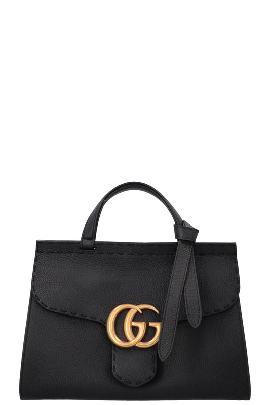 GUCCI Marmont Top Handle Bag Black