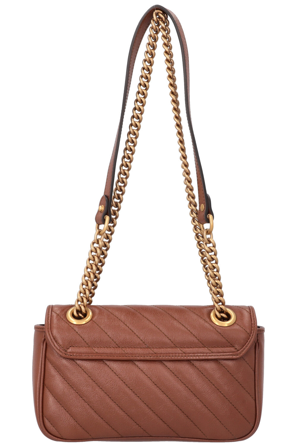 GUCCI Mini Marmont Bag Leather Brown