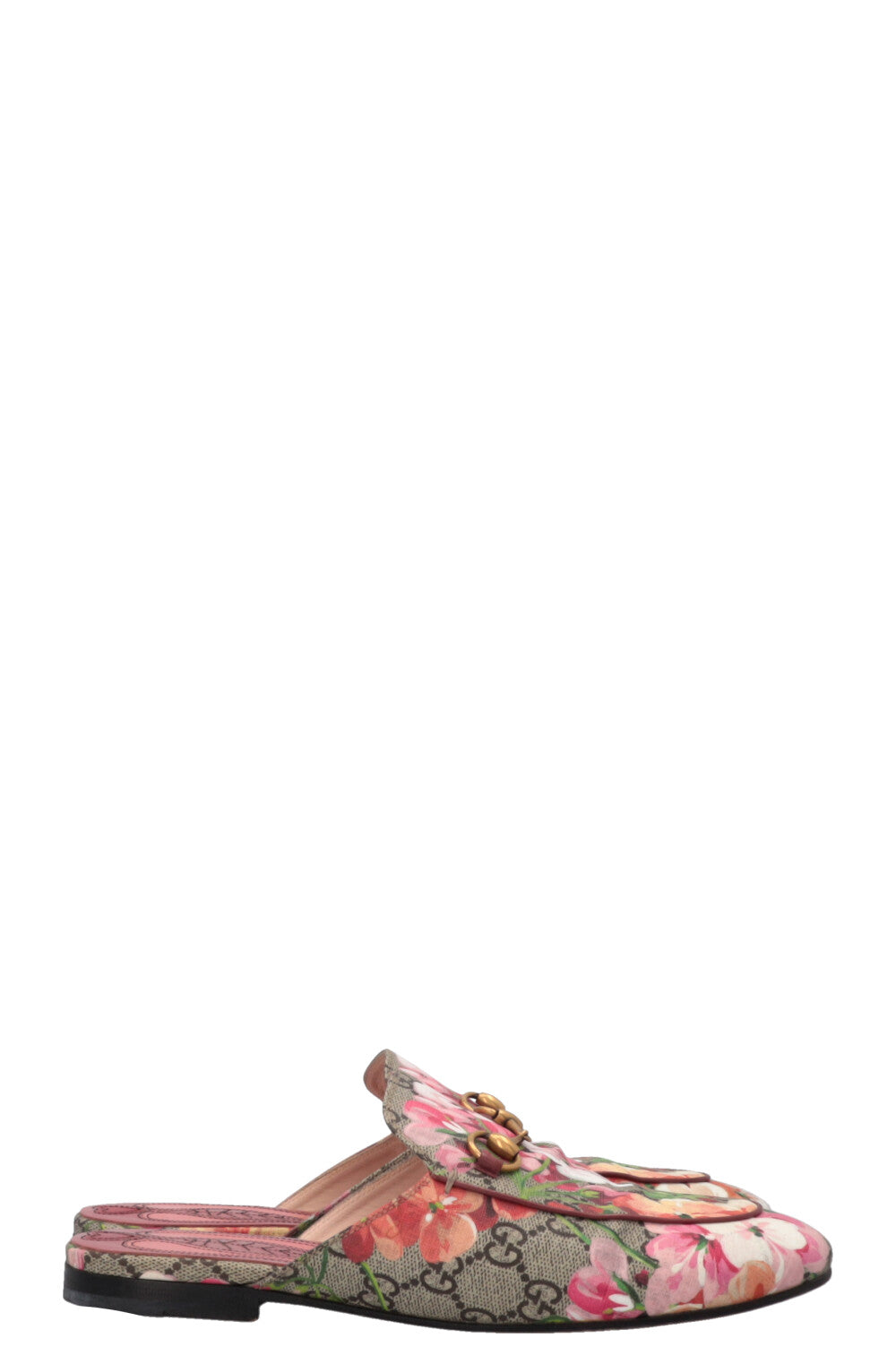 GUCCI Princetown Floral Supreme Canvas Mules