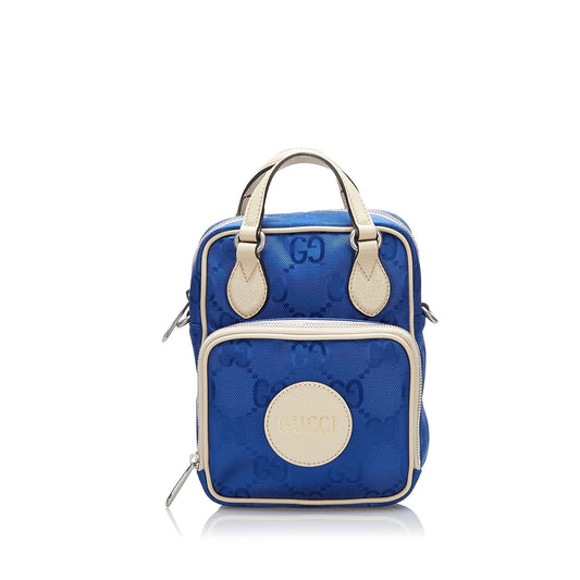 Gucci Nylon Leather Top Handle Handbag