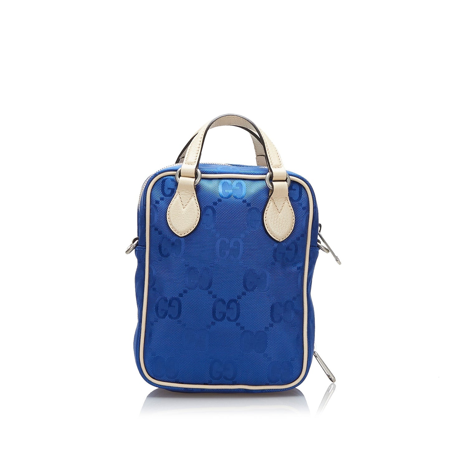 Gucci Nylon Leather Top Handle Handbag
