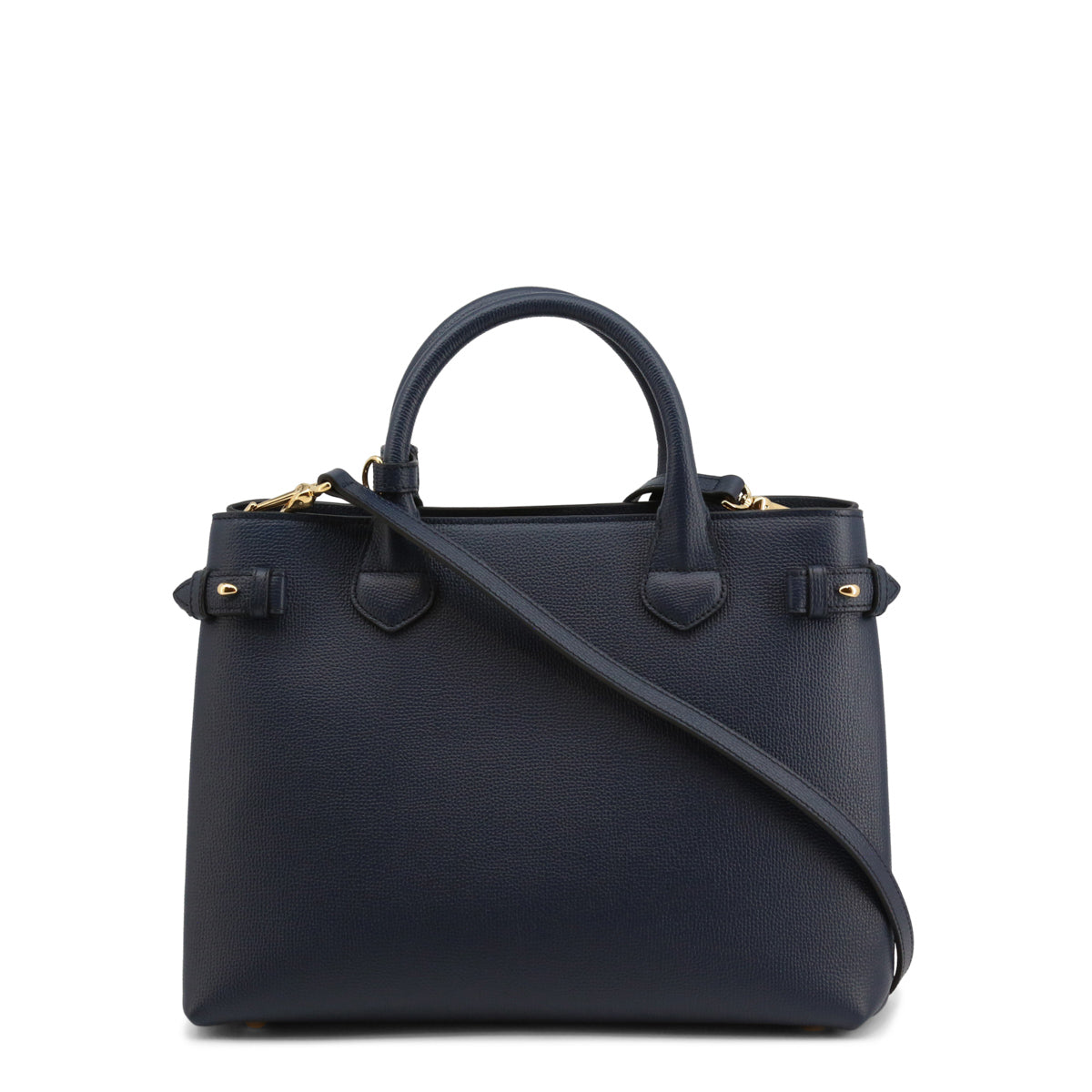 BURBERRY BANNER LEATHER & HO CHECK TOTE BAG