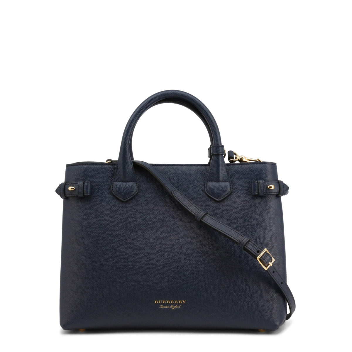 BURBERRY BANNER LEATHER & HO CHECK TOTE BAG