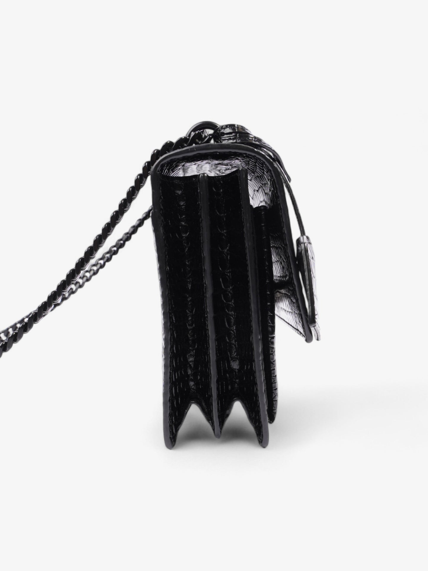 Saint Laurent Sunset Black Embossed Leather Medium