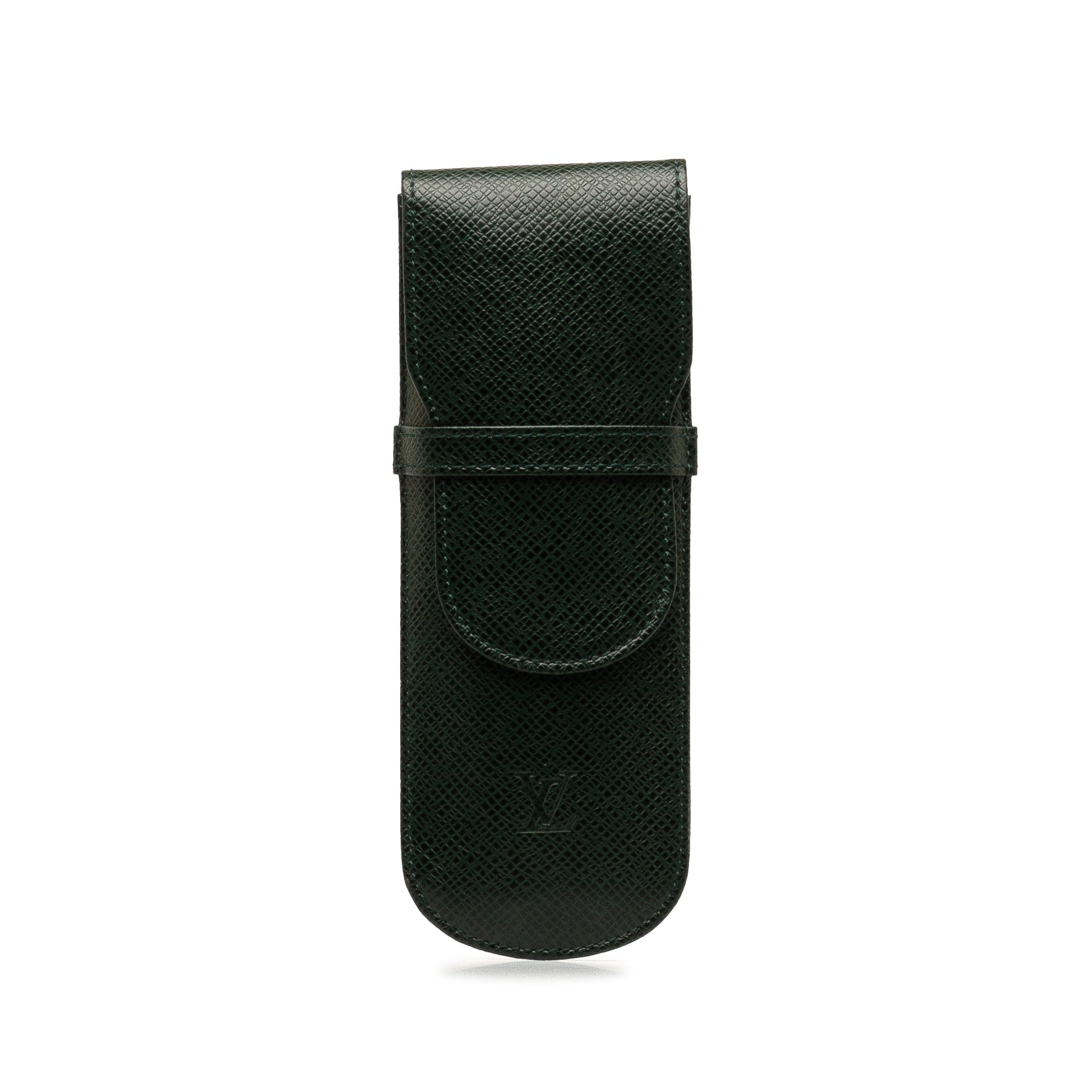 Green Louis Vuitton Taiga Etui Pen Case Crossbody