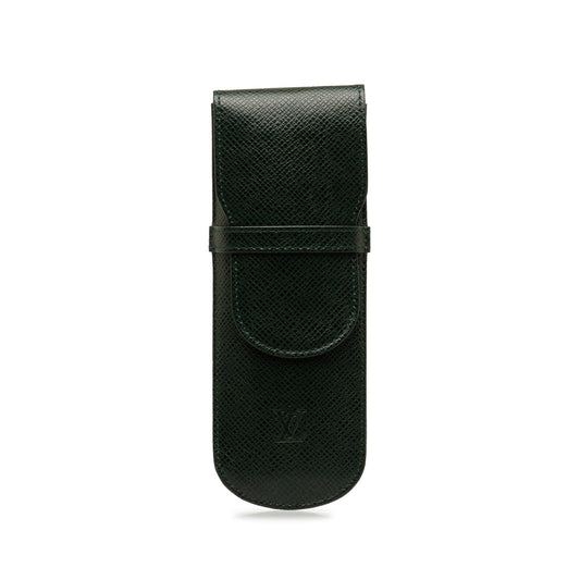 Green Louis Vuitton Taiga Etui Pen Case Crossbody